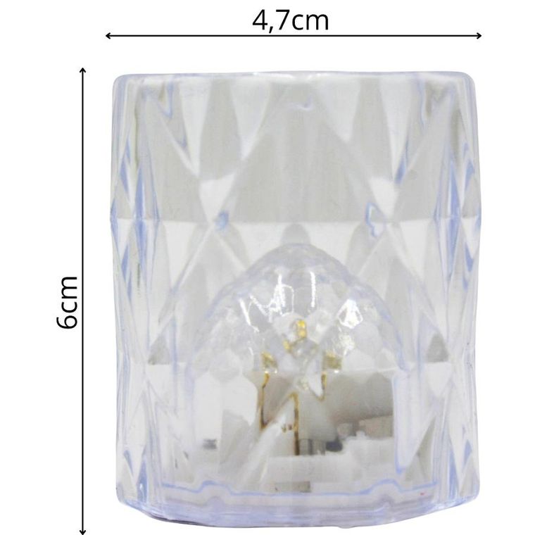 Koopman, mini lampa dekoracyjna LED, transparentna, 6 cm
