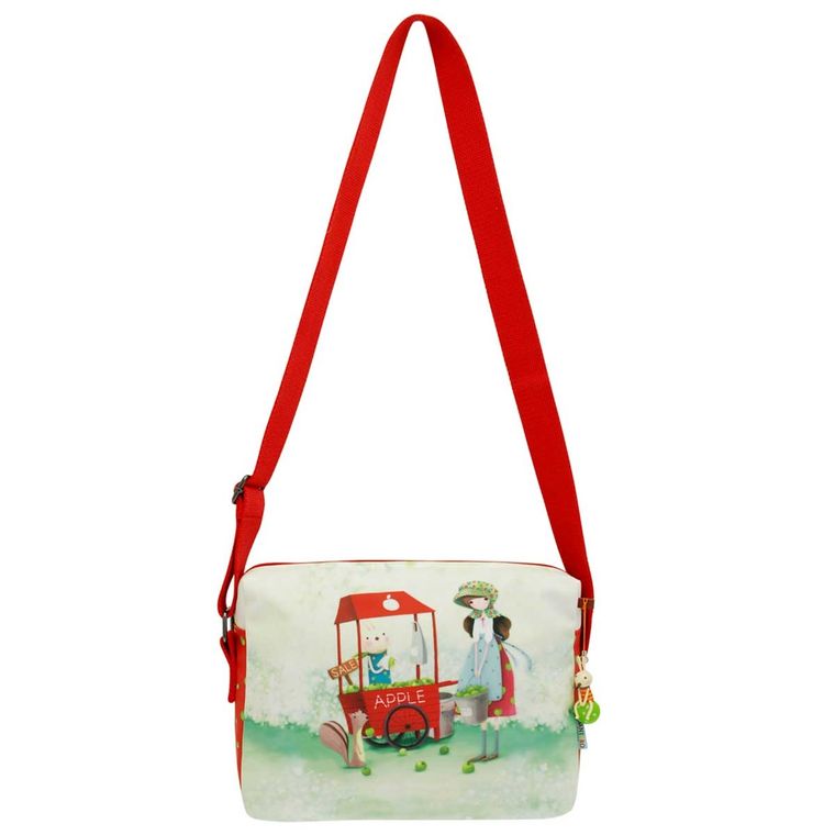 Kori Kumi, An Apple A Day, torba na ramię z nadrukiem