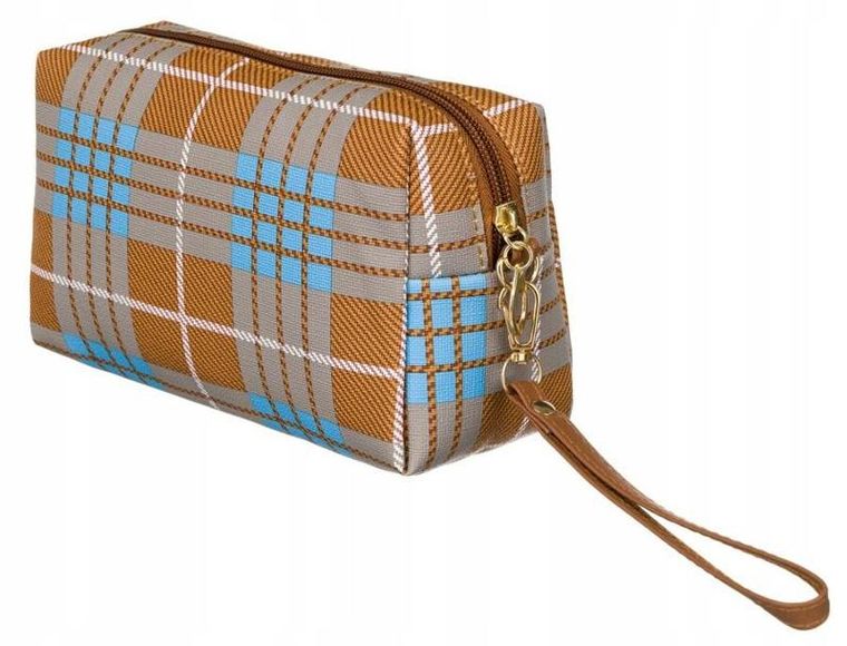 Kosmetyczka podróżna, beżowo-niebieska, Rovicky