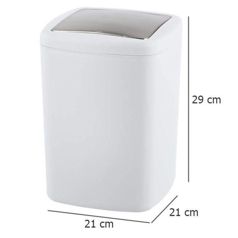 Kosz kosmetyczny, Swing, 8, 5 l, rozmiar l, biały