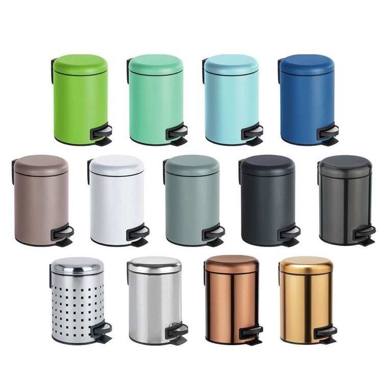 Kosz łazienkowy, Leman matt, jasny brąz, 3 l