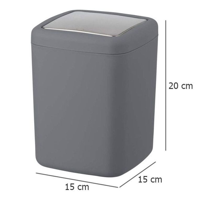 Kosz łazienkowy na śmieci, Barcelona, 3 l, antracytowy