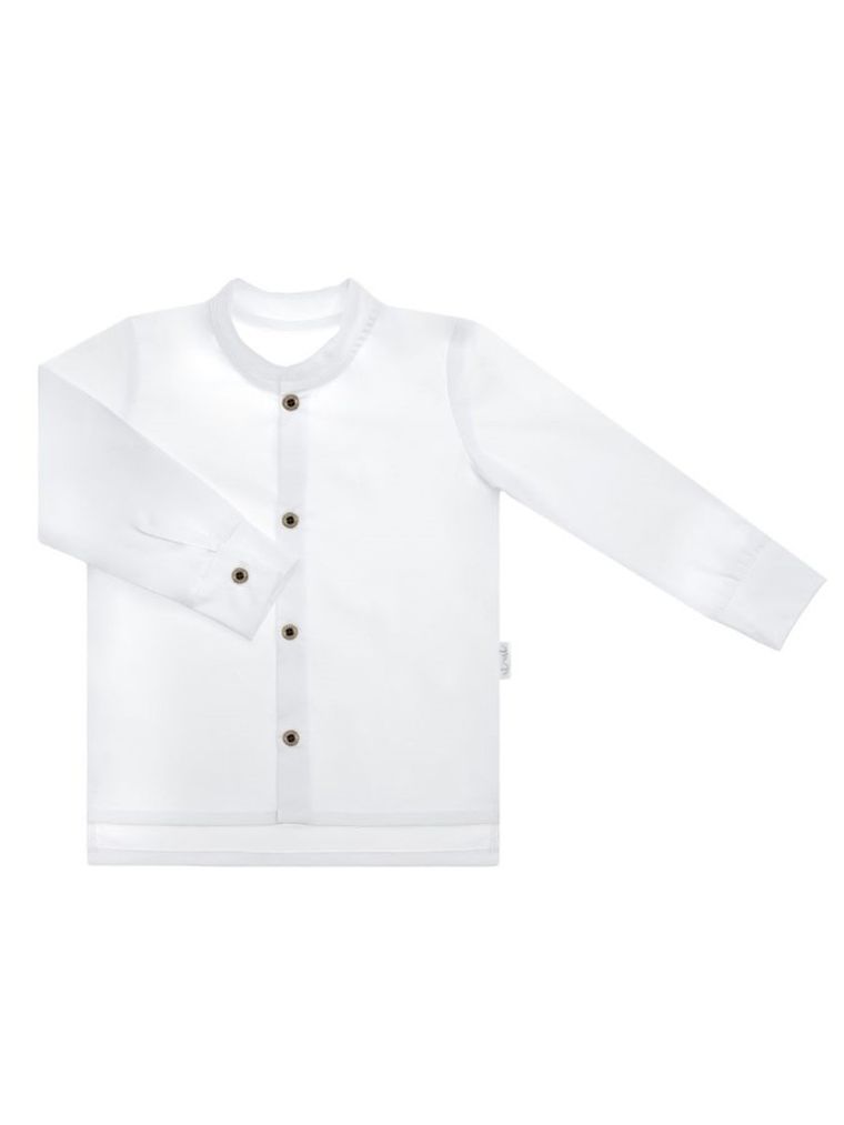 Koszula chłopięca z długim rękawem, biała, Nicol
