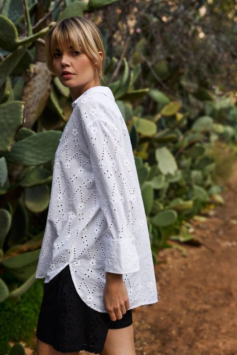 Koszula damska, biała, Moodo