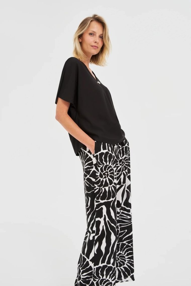 Koszula damska, czarna, Moodo