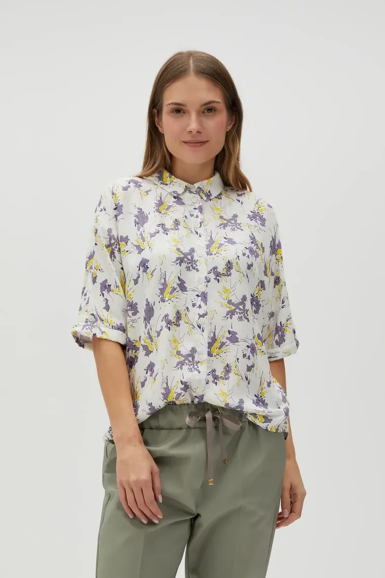 Koszula damska, fioletowa, Moodo