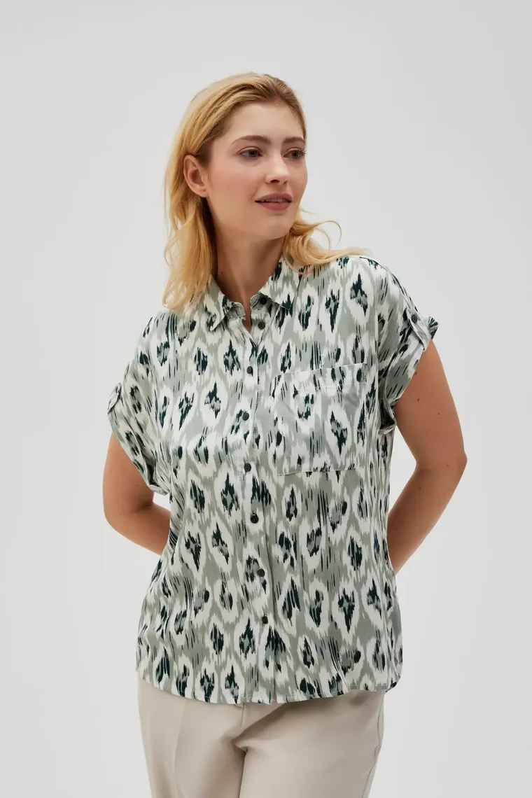 Koszula damska, khaki, Moodo