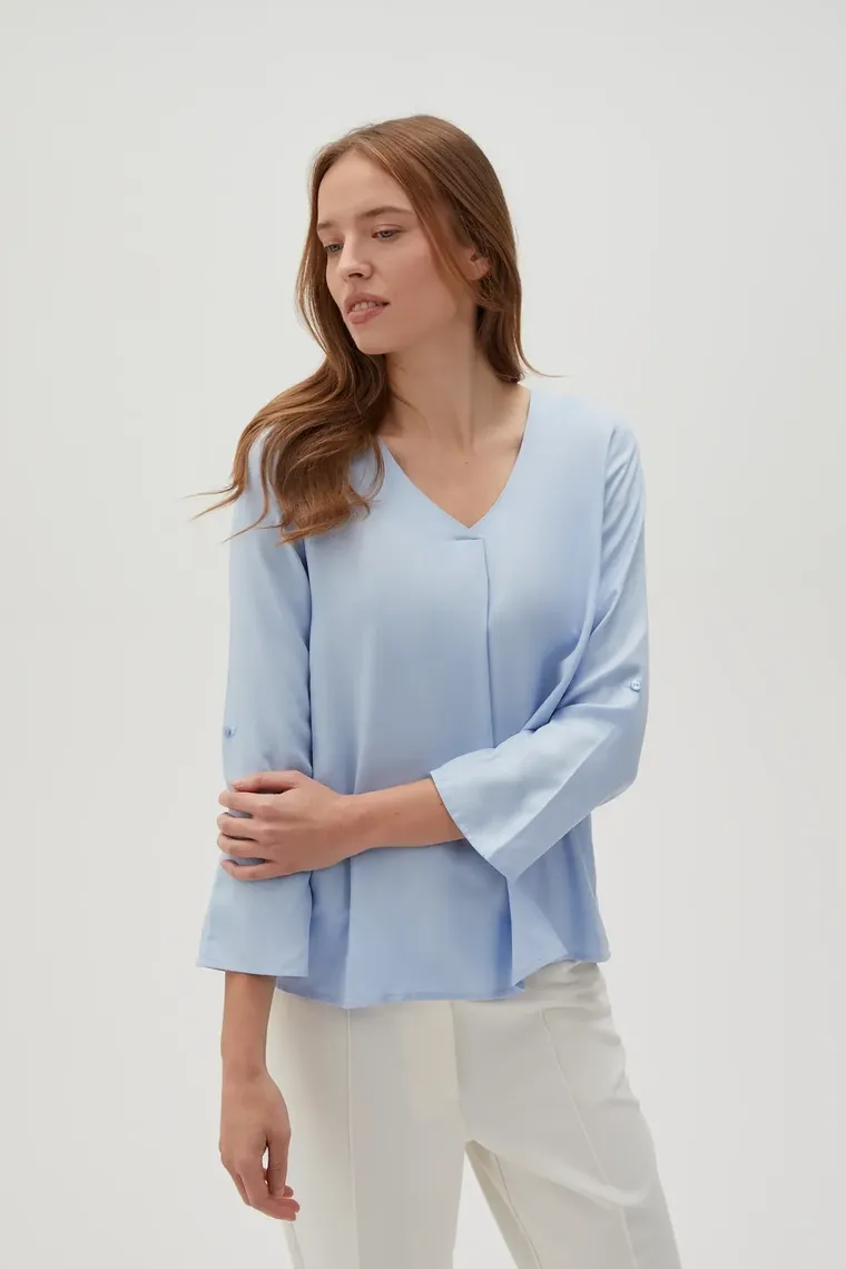 Koszula damska, niebieska, Moodo