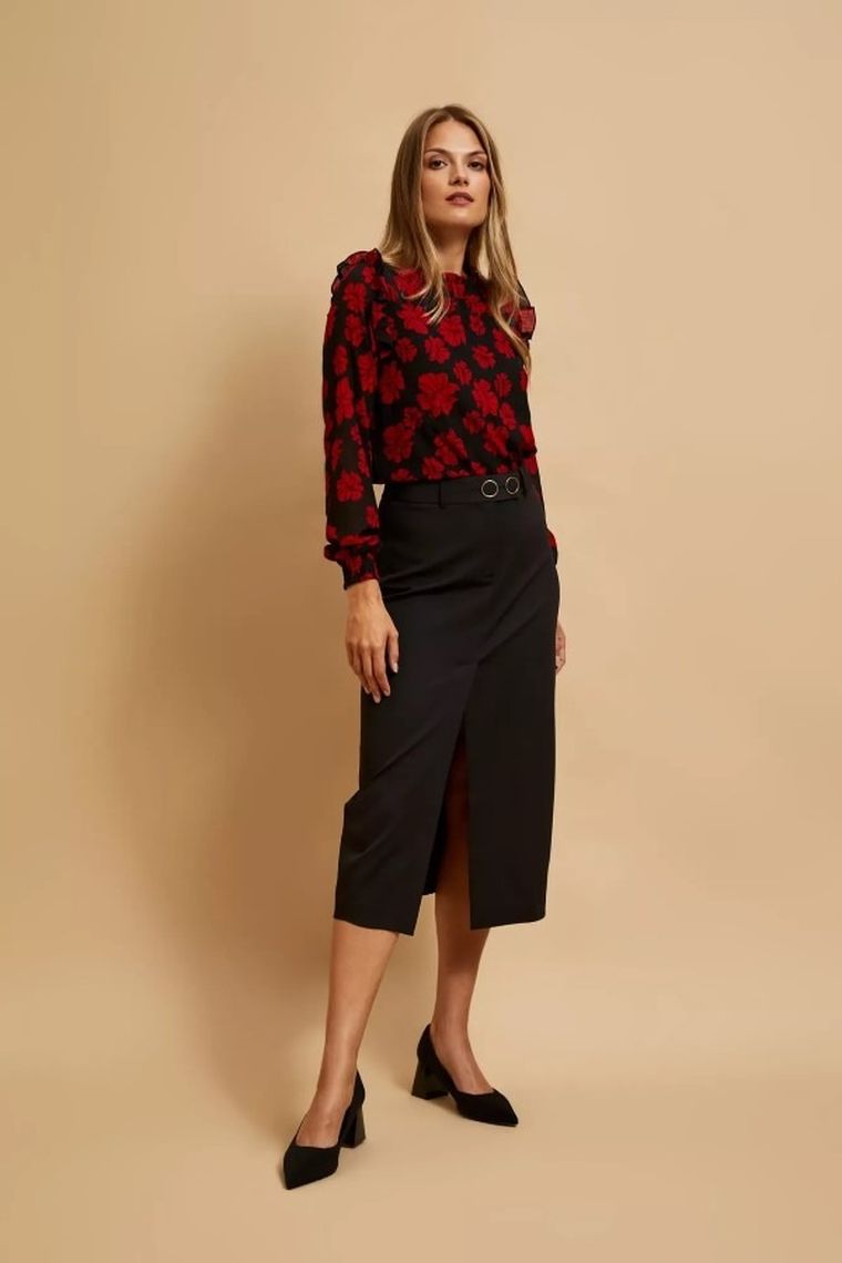 Koszula damska z długim rękawem, mix, Moodo