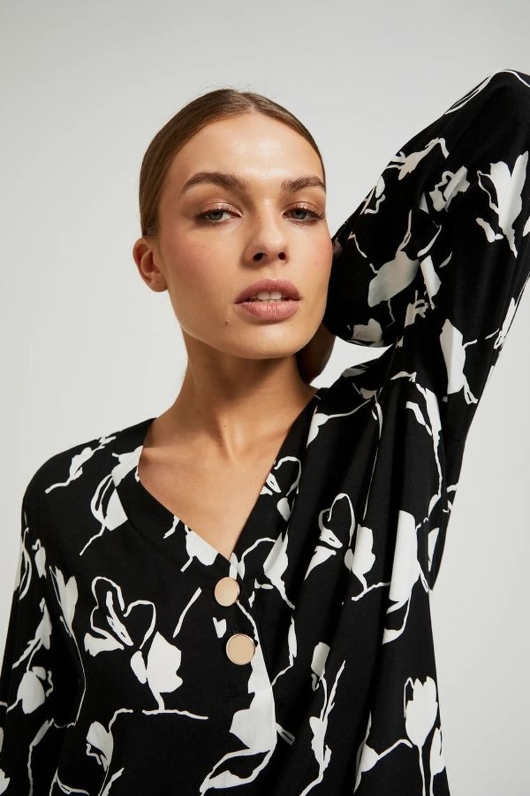 Koszula damska z długim rękawem, mix, Moodo