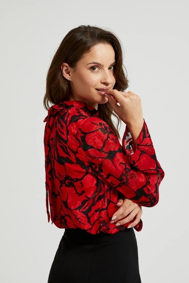 Koszula damska z długim rękawem, mix, Moodo