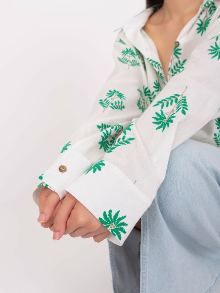 Koszula damska z długim rękawem, oversize, mix, Lakerta