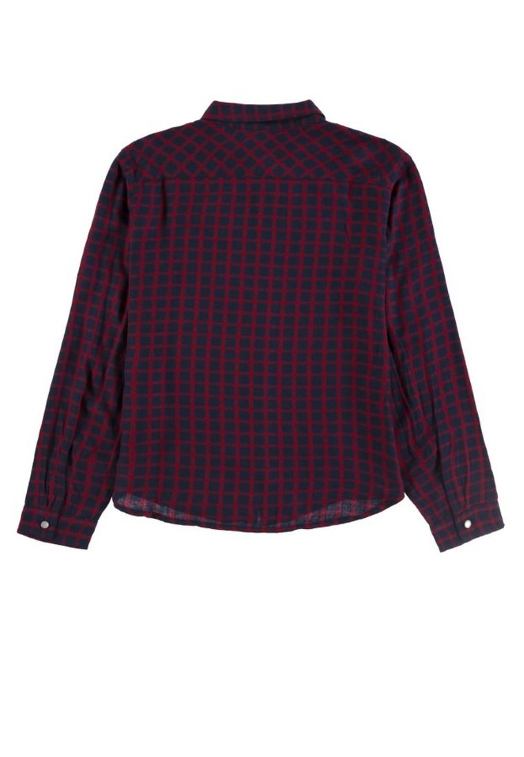 Koszula dziewczęca z długim rękawem, granatowa, Tom Tailor