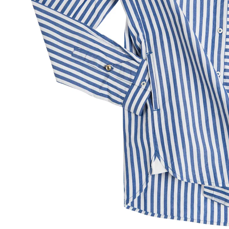 Koszula dziewczęca z długim rękawem, niebieska, Tom Tailor