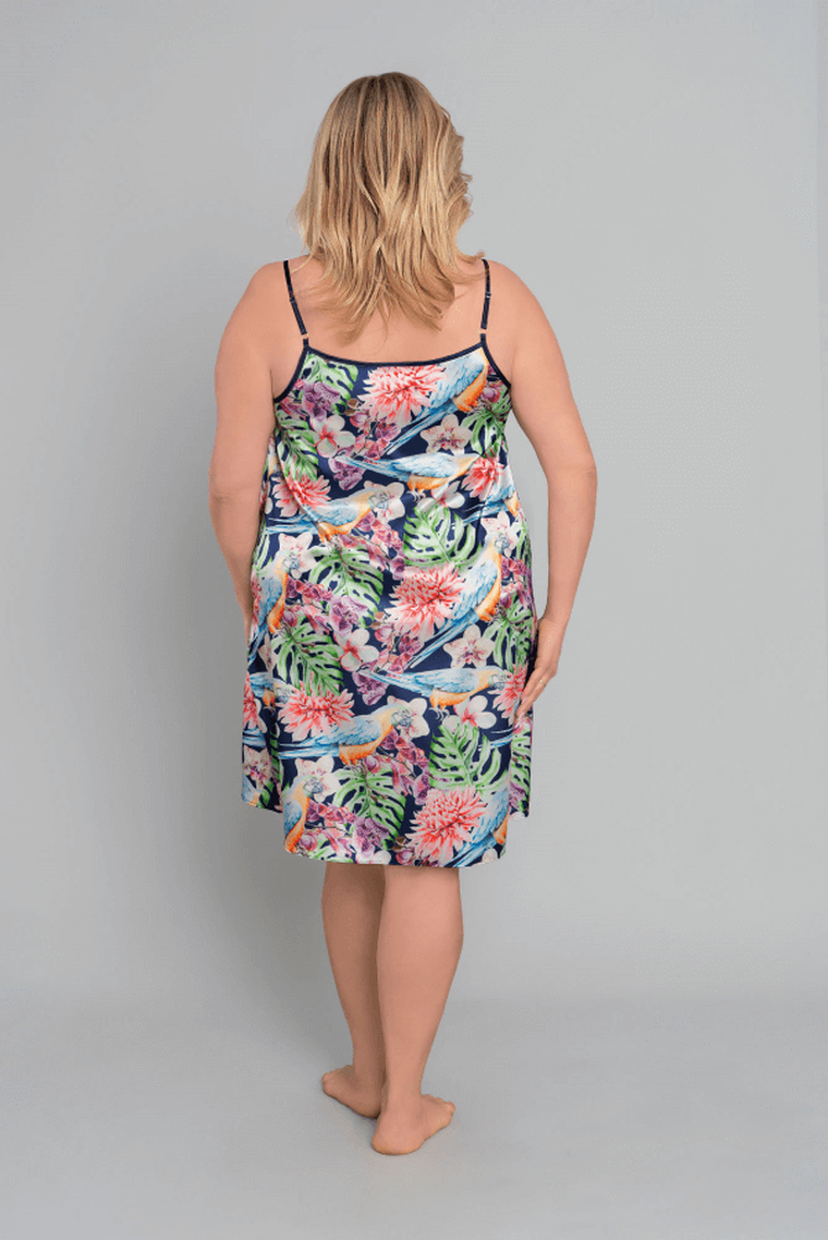 Koszula nocna damska na ramiączka, plus size, mix, Pilinezja, Italian Fashion