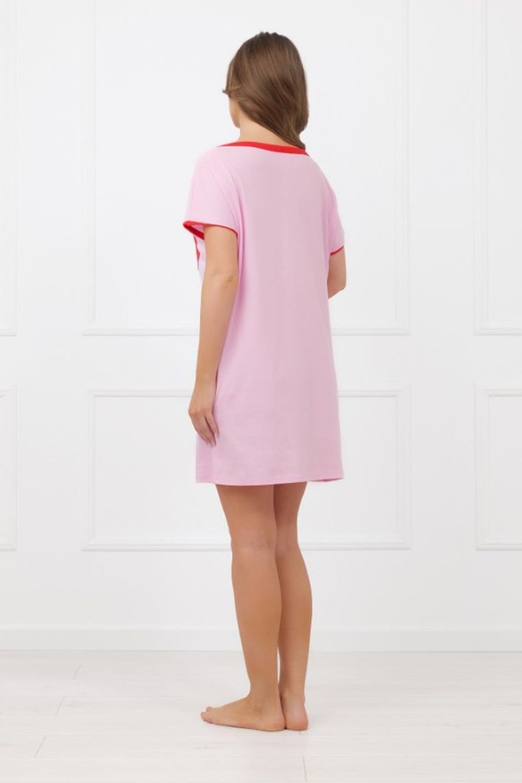 Koszula nocna damska, różowa, Sabrina, Italian Fashion