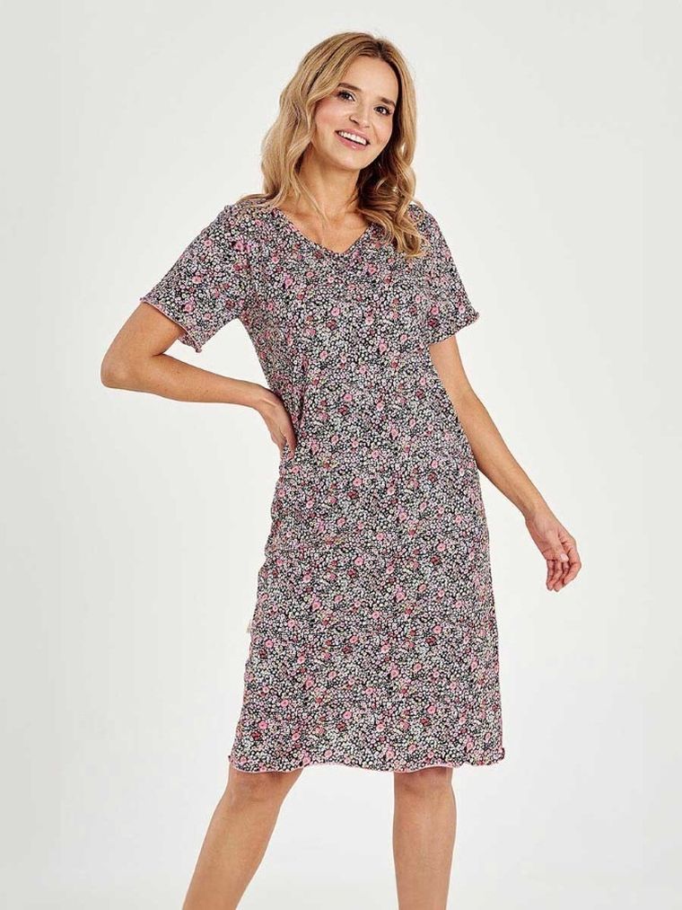 Koszula nocna damska z krótkim rękawem, mix, Taro