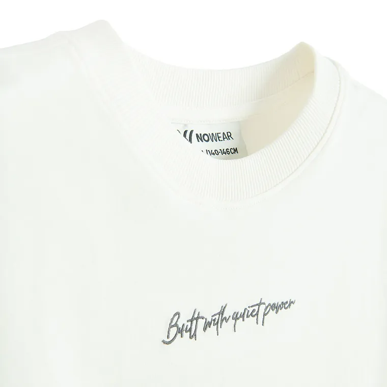 Koszulka off-white z haftem NOWEAR