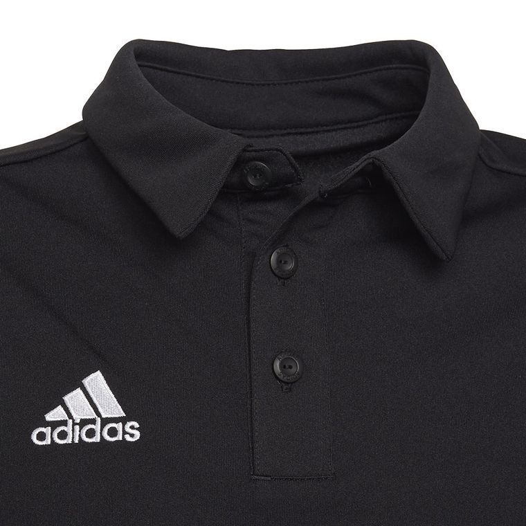 Koszulka polo chłopięca z krótkim rękawem, czarna, Adidas Entrada 22
