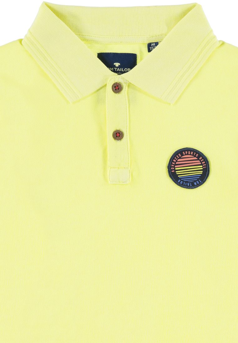 Koszulka polo chłopięca z krótkim rękawem, żółta, Tom Tailor