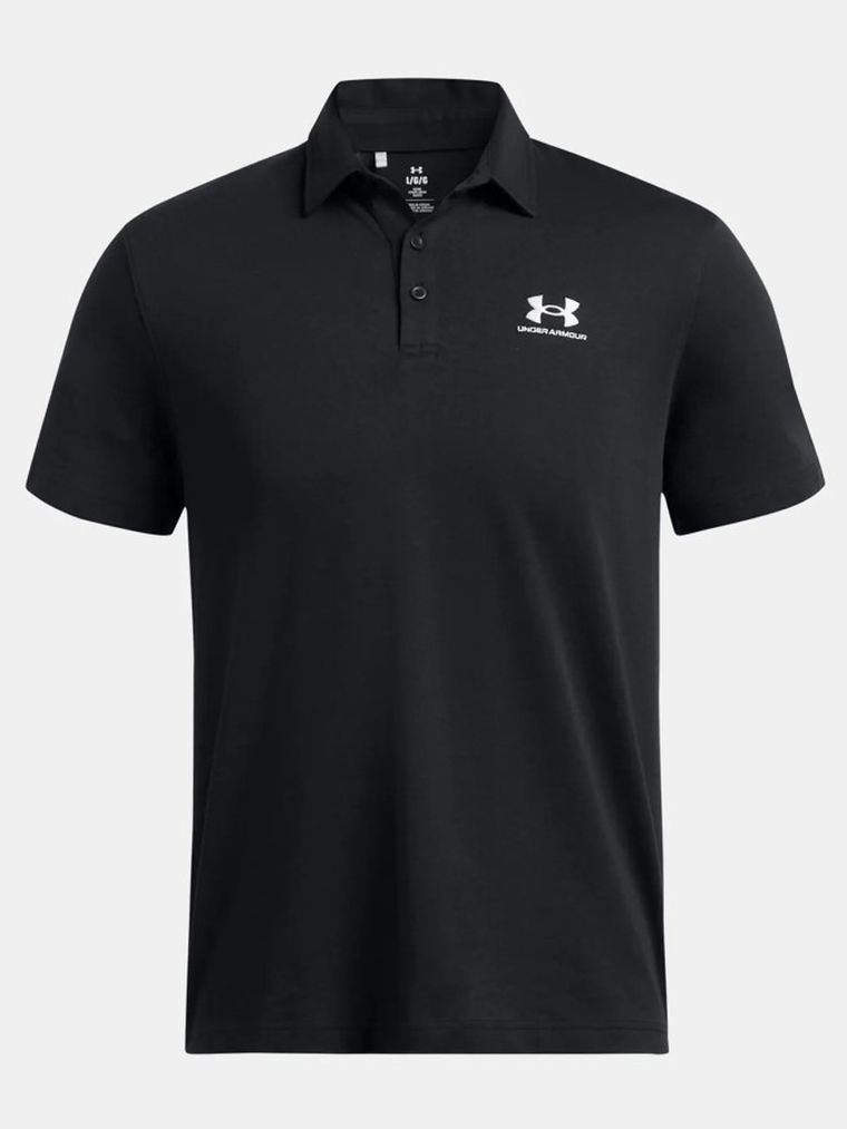 Koszulka polo męska z krótkim rękawem, czarna, Under Armour