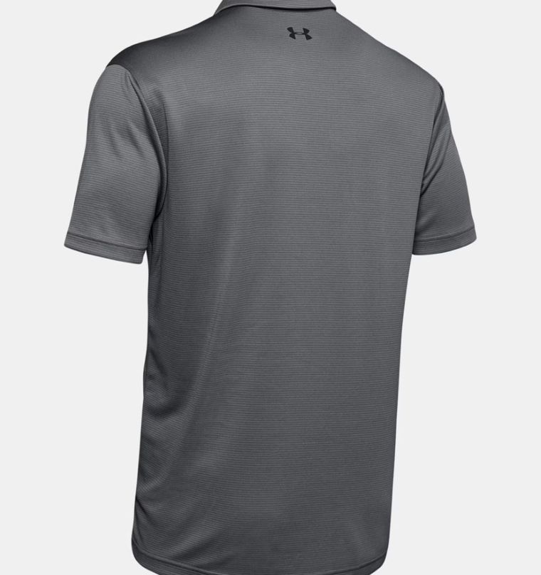 Koszulka polo męska z krótkim rękawem, szara, Under Armour