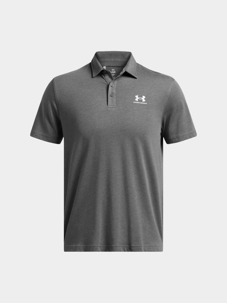 Koszulka polo męska z krótkim rękawem, szara, Under Armour