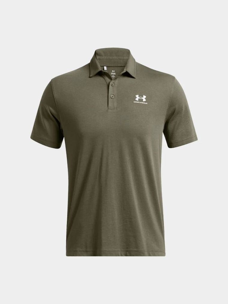 Koszulka polo męska z krótkim rękawem, zielona, Under Armour