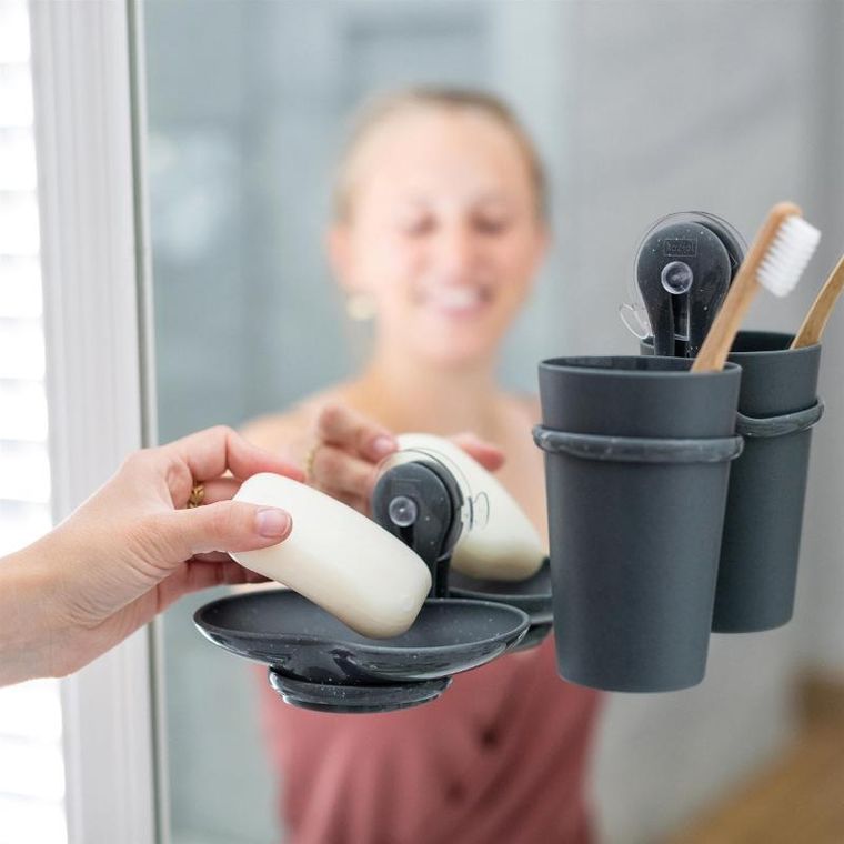 Koziol, kubek łazienkowy, Loop, z uchwytem