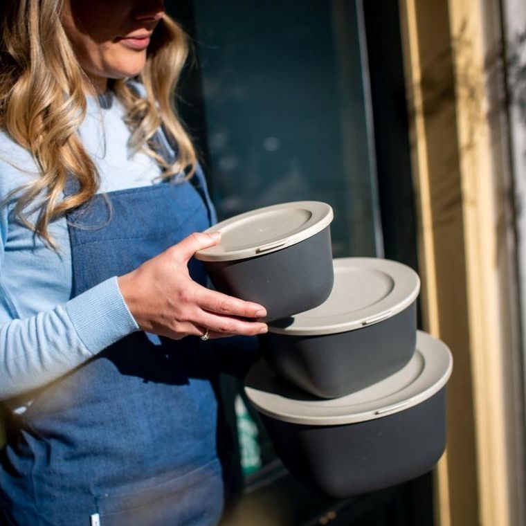 Koziol, Stockholm, pojemnik na żywność, 1l + 2l + 4l, 3 szt.