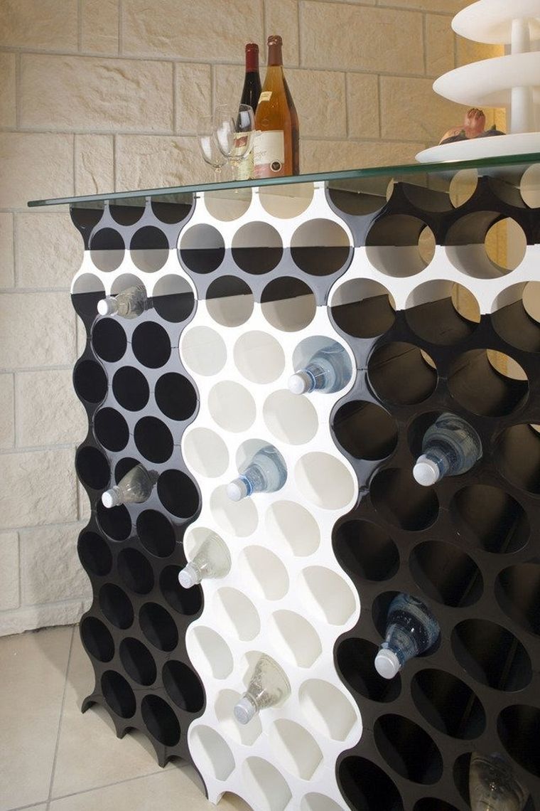 Koziol, stojak na butelki, Set-Up, czarny