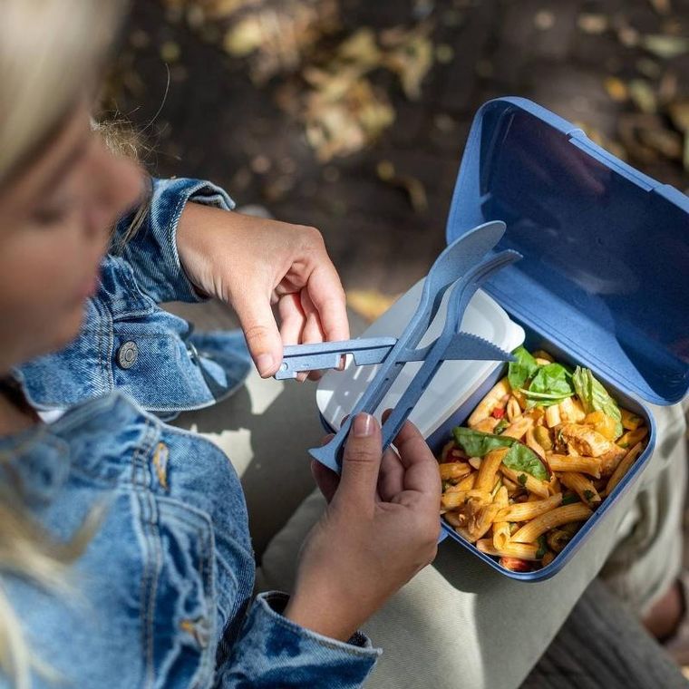 Koziol, zestaw sztućców, Klikk Organic, sprytny sposób składania, 3 elementy