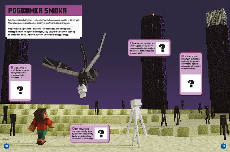 Kreator postaci. Naklejkowa przygoda. Minecraft