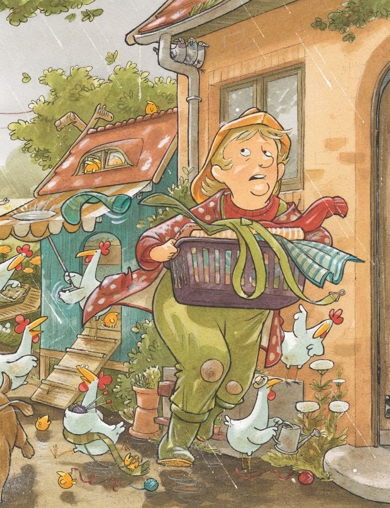 Krowa Matylda i deszcz