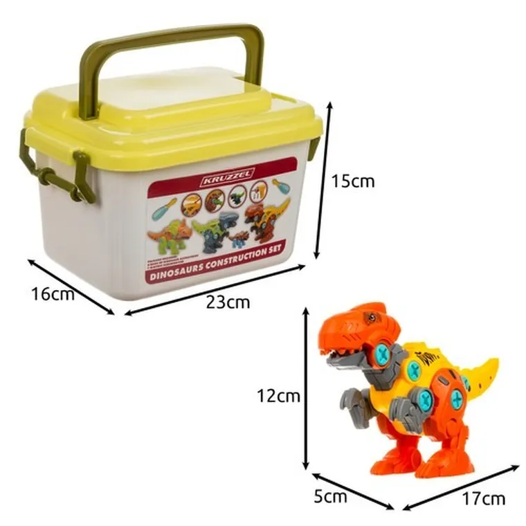Kruzzel, dinozaury, klocki konstrukcyjne