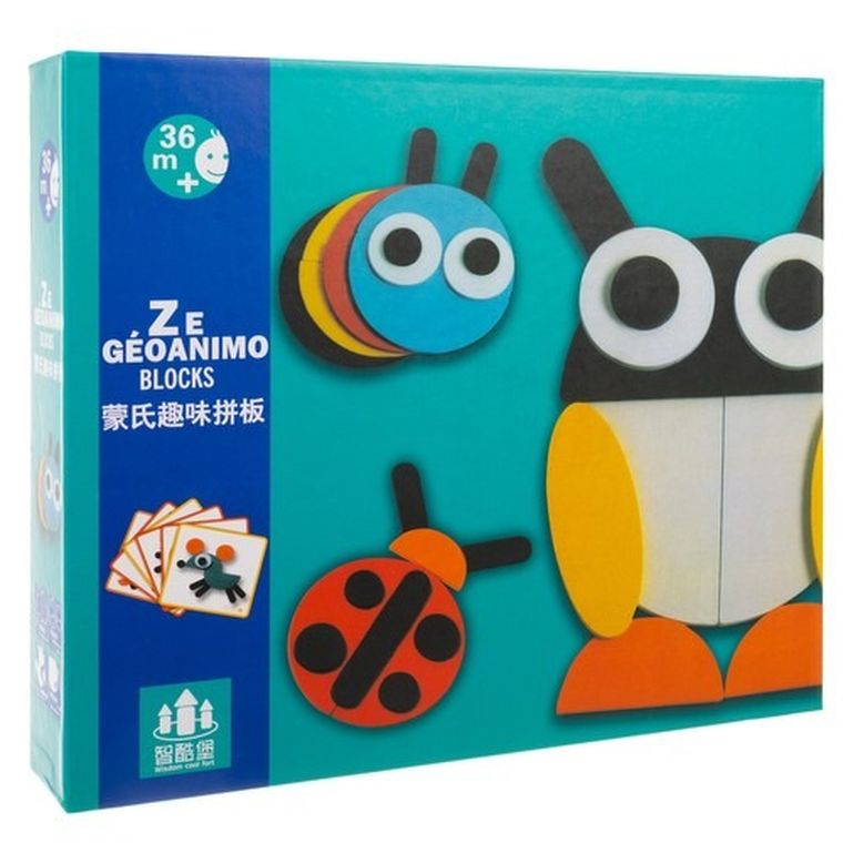 Kruzzel, zwierzątka, układanka drewniana