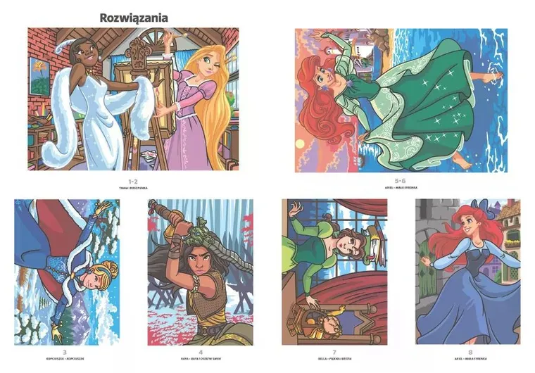 Księżniczki Disneya. Art Therapy. Kolorowanka antystresowa. Tom 2. Zagadkowe rysunki