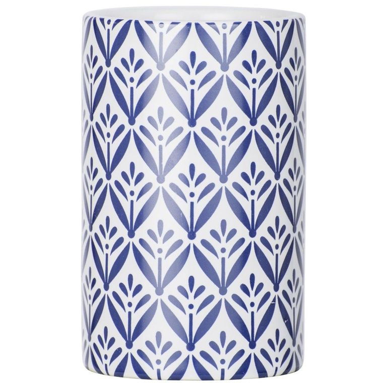 Kubek ceramiczny na szczoteczki z zębów, Lorca, z motywem greckim