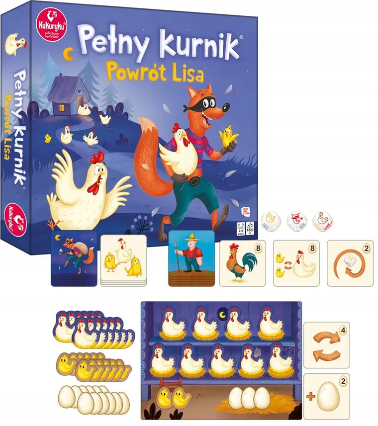 Kukuryku, Pełny Kurnik, Powrót Lisa, gra familijna