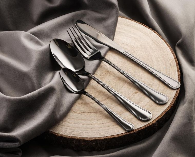 Kulig, Luce, komplet sztućców dla 6 osób, czarny, 24 szt.