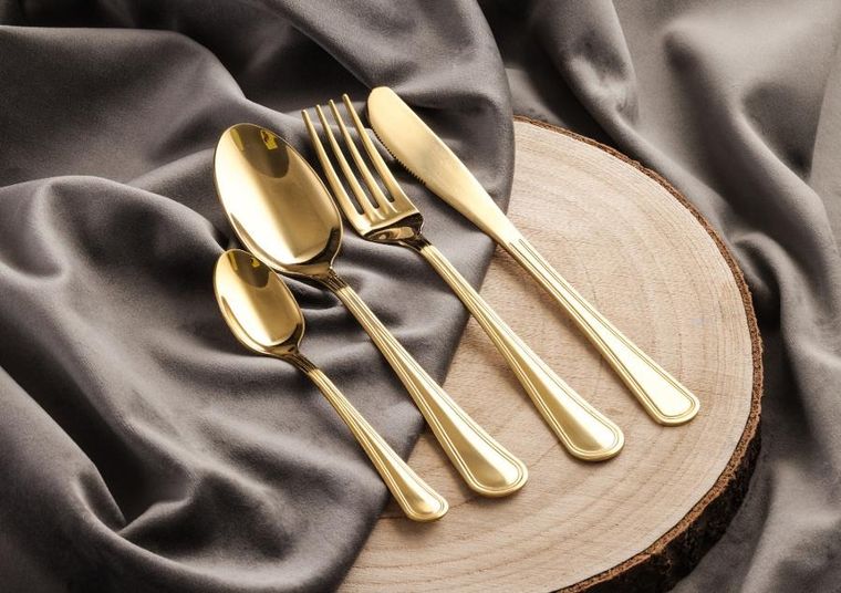 Kulig, Luce, komplet sztućców dla 6 osób, złoty, 24 szt.