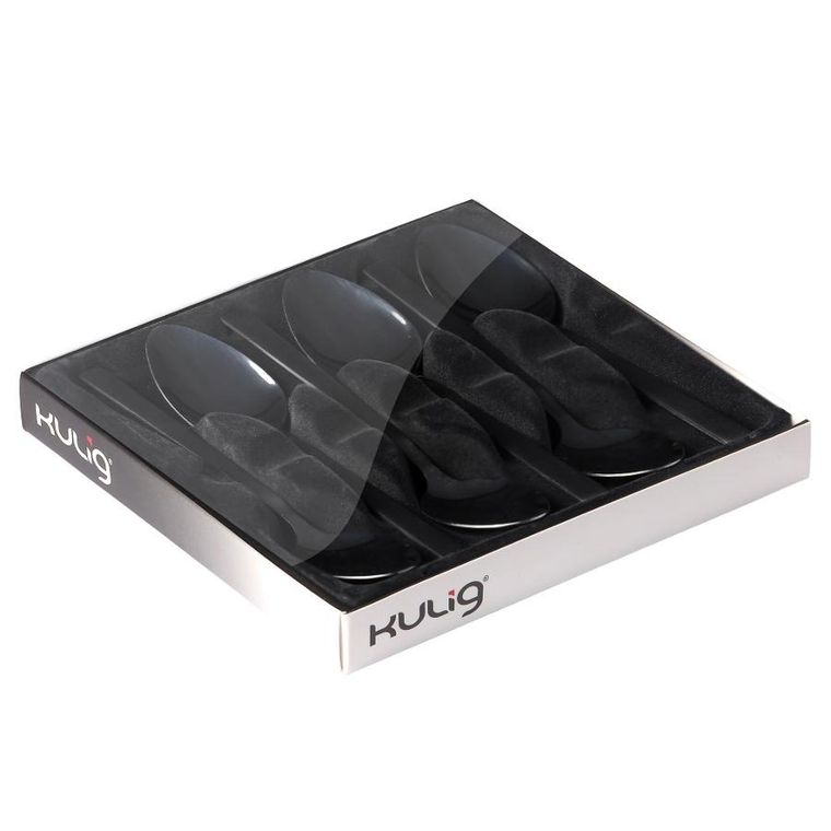 Kulig, Piano, komplet łyżeczek do herbaty, Black, 6 szt.