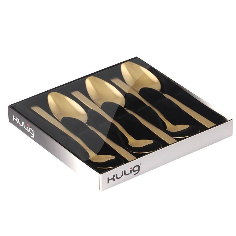 Kulig, Piano, komplet łyżeczek do herbaty, Gold, 6 szt.