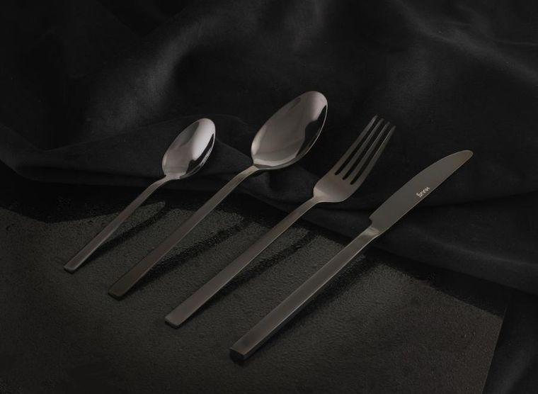 Kulig, widelec obiadowy, Piano Shiny, black, 3 szt.