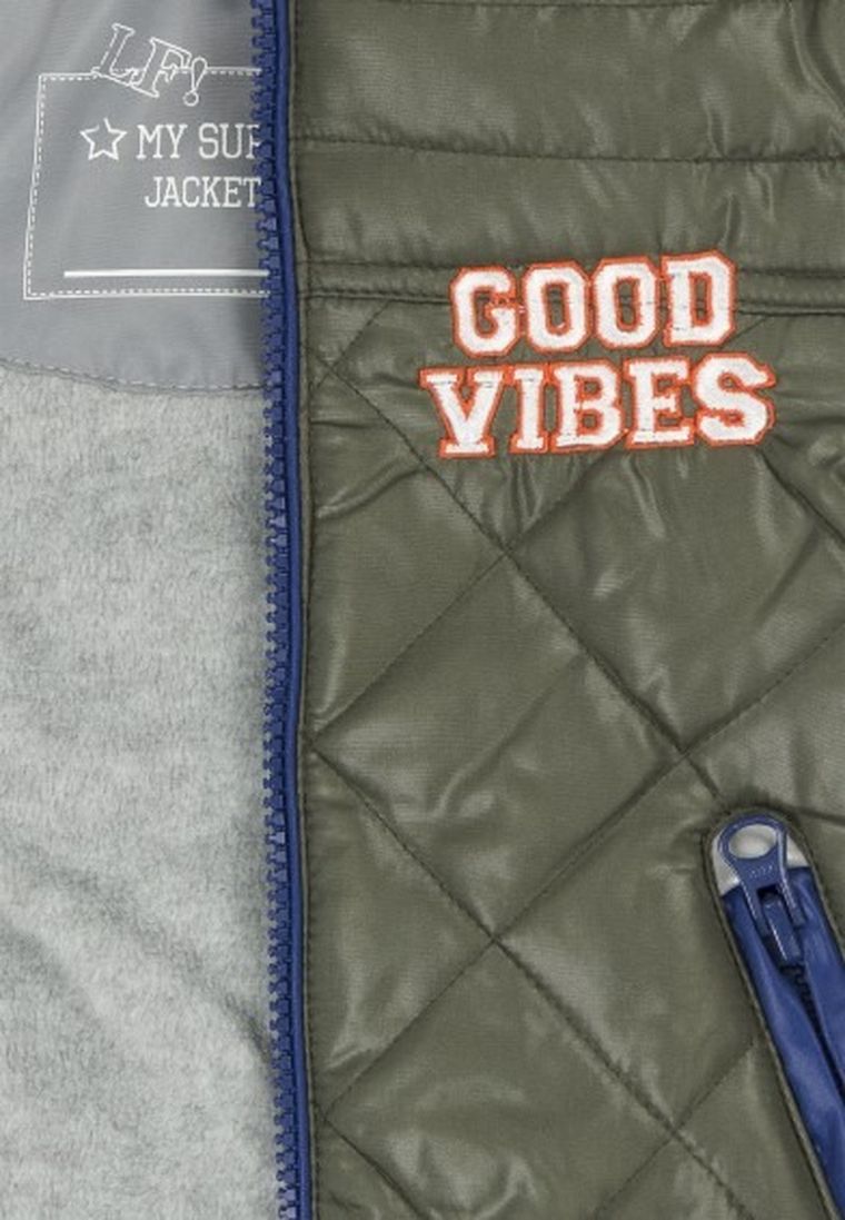 Kurtka chłopięca z kapturem, khaki, Lief