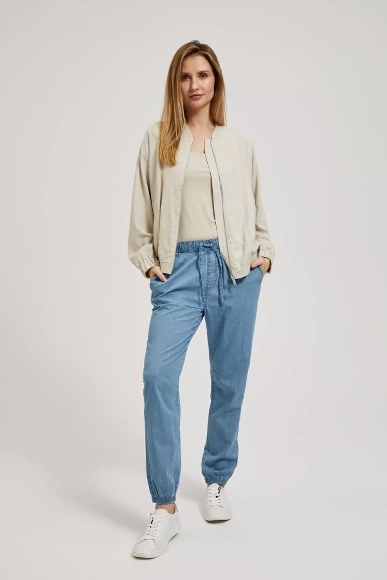 Kurtka damska, beżowa, Moodo