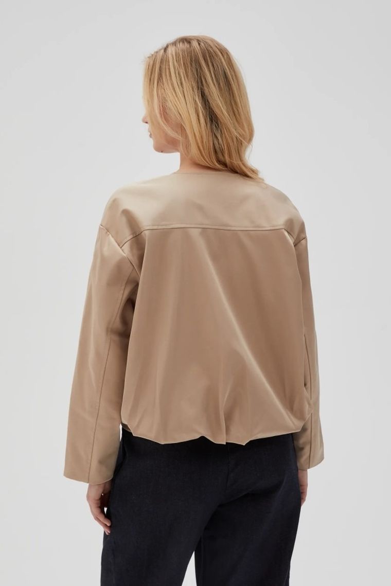 Kurtka damska, beżowa, Moodo