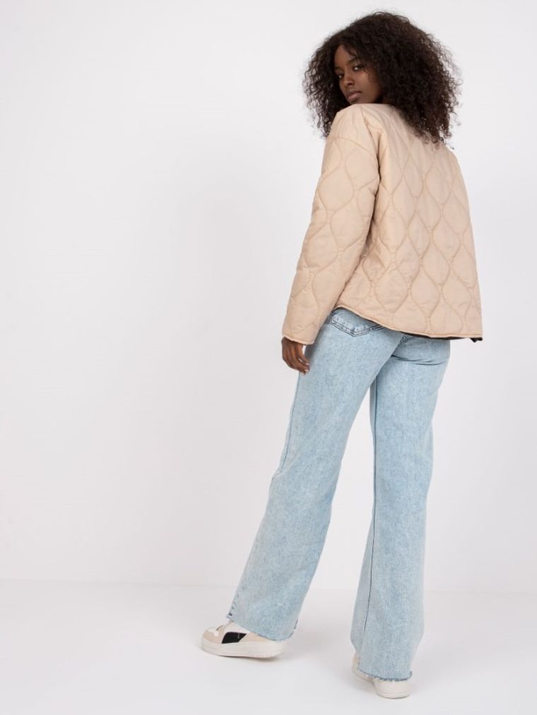 Kurtka damska, beżowa, Rue Paris