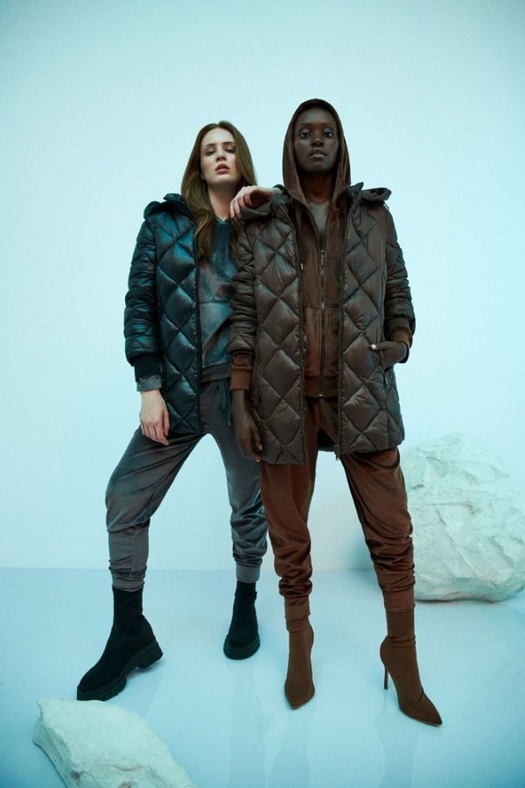 Kurtka damska, brązowa, Moodo