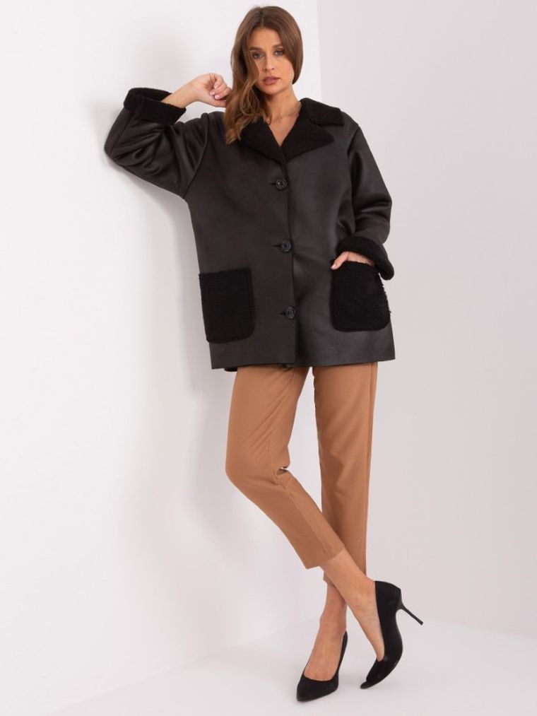 Kurtka damska, czarna, Lakerta